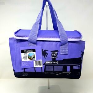 Trader Joe’s Limited Edition Mini Insulated Tote Bag in Purple Lunch Bag B…